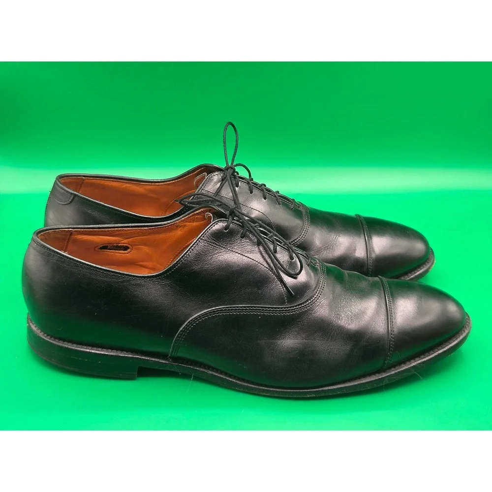 Allen Edmonds Park Avenue Black Leather Cap Toe Oxford Dress Shoes Mens 14 EEE